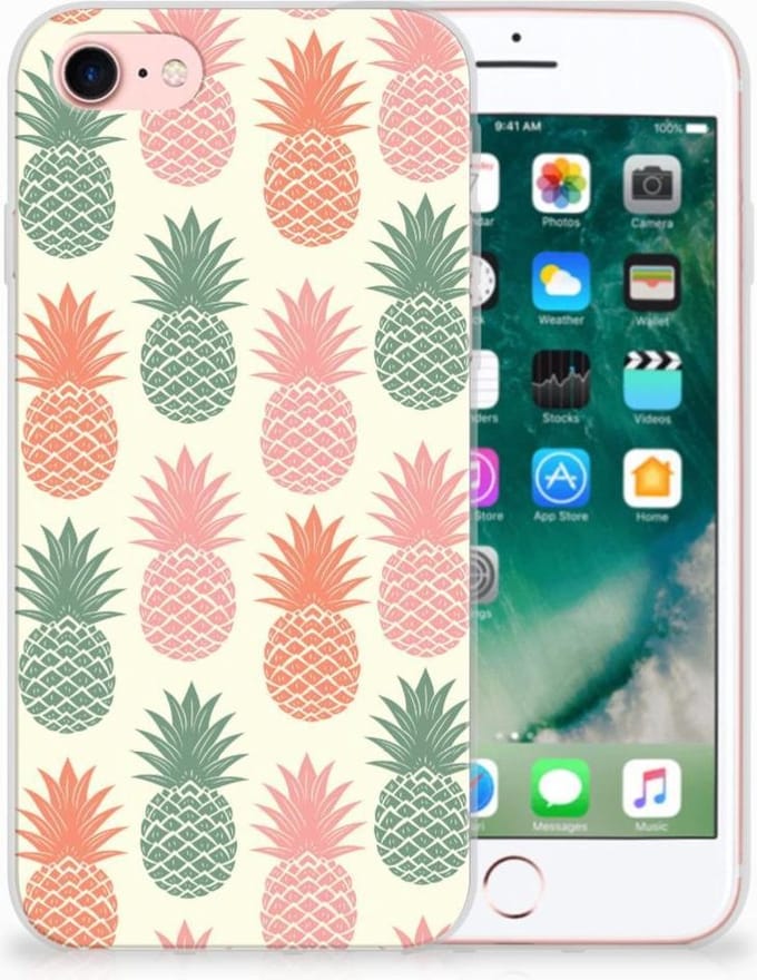 iPhone SE 2022 | SE 2020 | 8 | 7 Siliconen Case Ananas