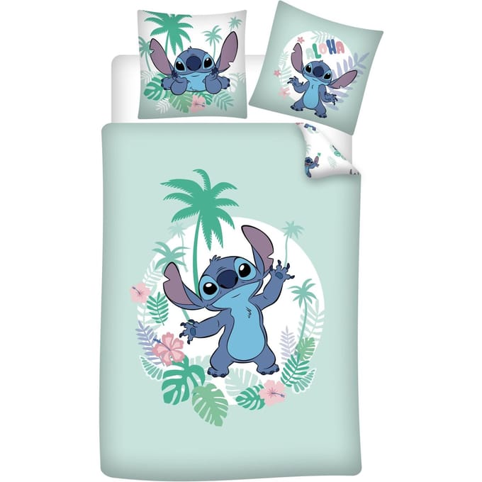 Disney Lilo & Stitch Dekbedovertrek Aloha - Eenpersoons - 140 x 200 - Katoen