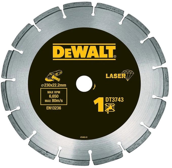 DeWalt DT3743 Serie - Diamentzaagblad - 230mm - Segment - Voor Beton