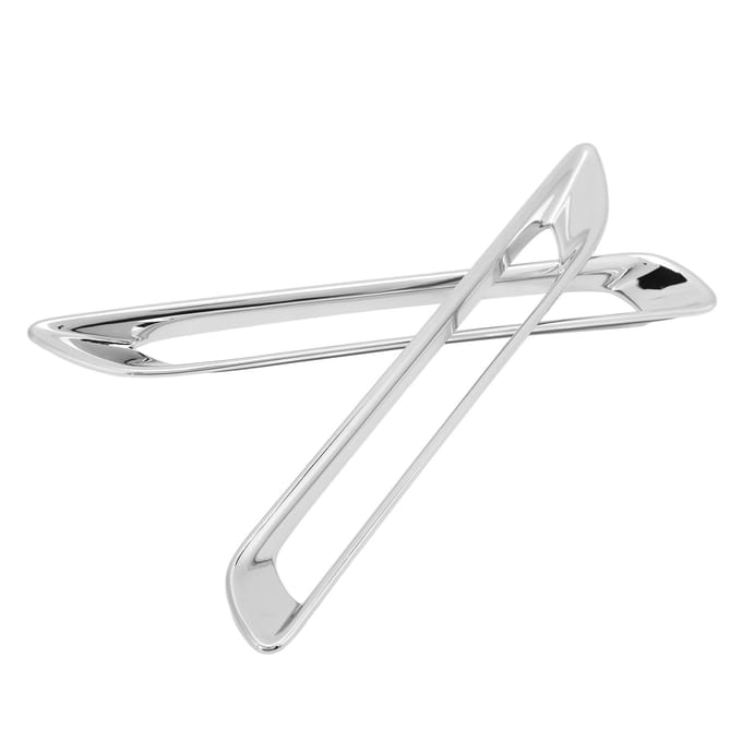 2 STUKS Auto Achter Mistlamp Frame Decoratie Cover ABS Verchroomd Vervanging voor RAV4 2019‑2021 white