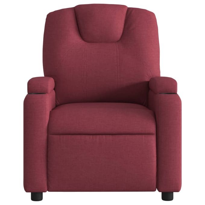 vidaXL - Fauteuil - verstelbaar - stof - wijnrood