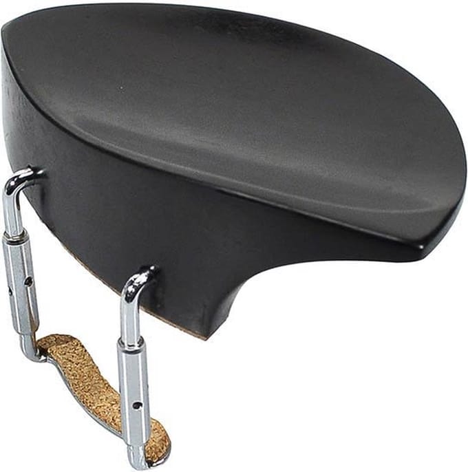 ELS CR-TE-HN violin chinrest 'Teka'-model, ebony, high neck model