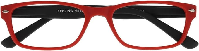 Leesbril - Leeshulpmiddel - Comfortabel Lezen - Soft-touch Oppervlak - +1.00 Dioptrie - Rood-Zwart