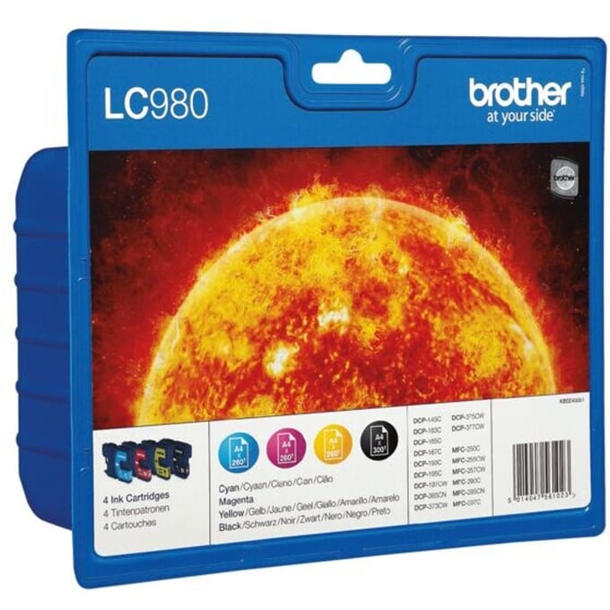 Brother Inktcartridge LC-980VALBP 4-kleuren Multipack
