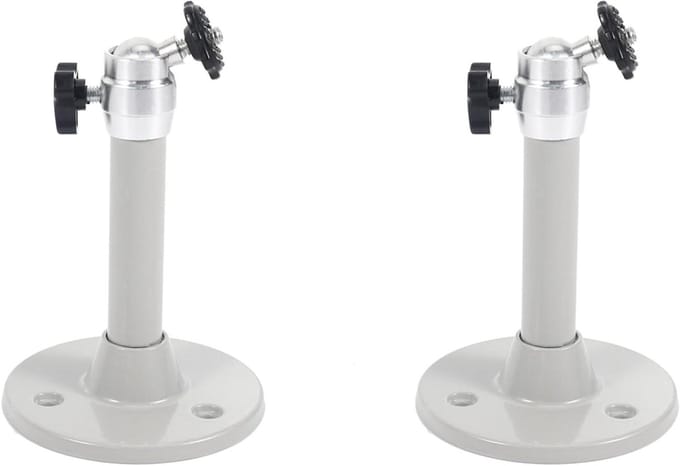 Projector Beugel - Houders - Thuisbioscoop Opzetten - Verstelbare Kop - 2 Stuks 13.5 cm - Zilver
