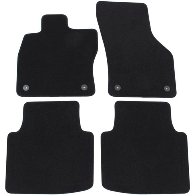 Tapis de sol - JJ Automotive - Noir - Velours - 4 pièces - Renforcé pédale