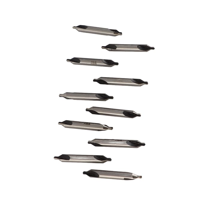 Ensemble de 10 forets de centrage Acier rapide 4341 Queue droite Outils de perçage 2,5 mm