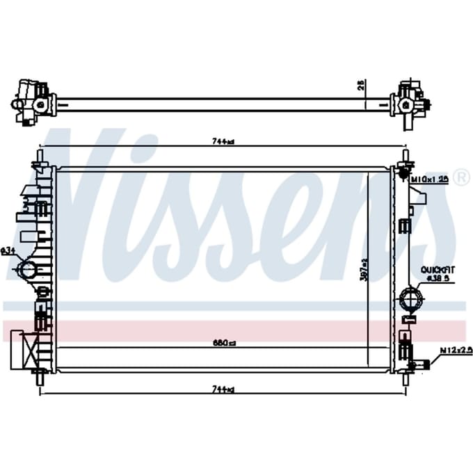 Radiator, motorkoeling NISSENS 630773