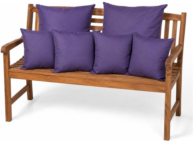 Anna Collection Bank/tuin kussens set - binnen/buiten - 6x stuks - paars - In 2 formaten