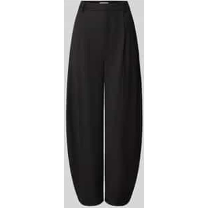 barrel fit broek met viscose, model 'Callia'