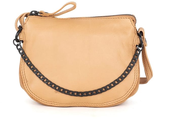 Leren Mini Crossbodytas - Delaine - Camel