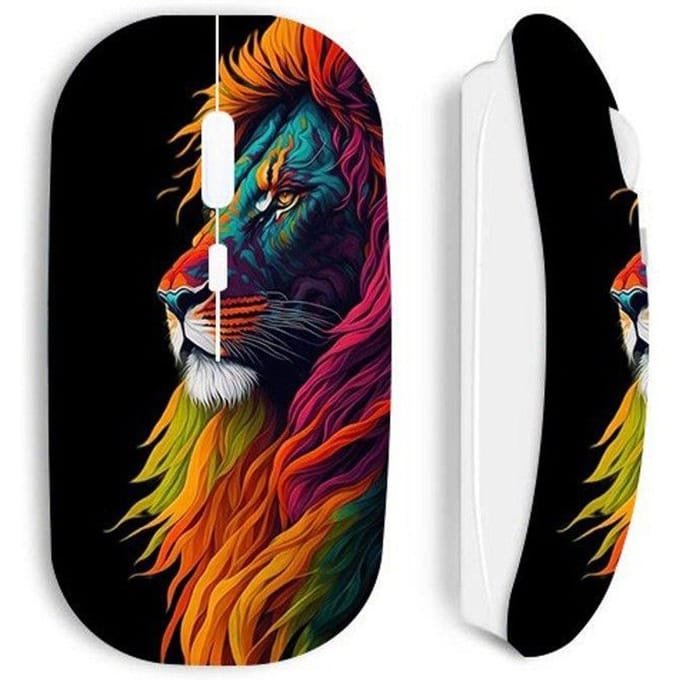 Souris - Maniacase - Lion Majestueux - Sans Fil - Optique - Clé USB incluse