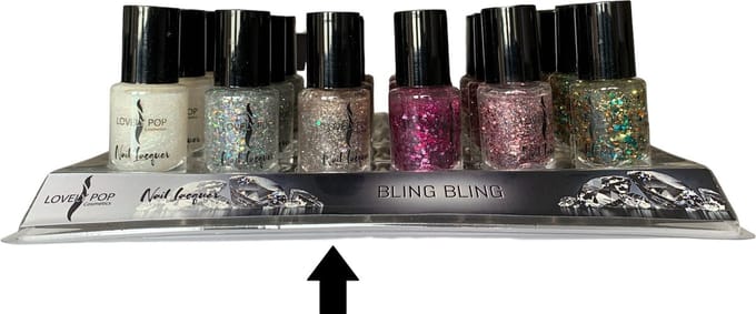 Lovely Pop Cosmetics - Nagellak - Transparant met zilver multi gekleurde en zilver glitters - Nummer 24