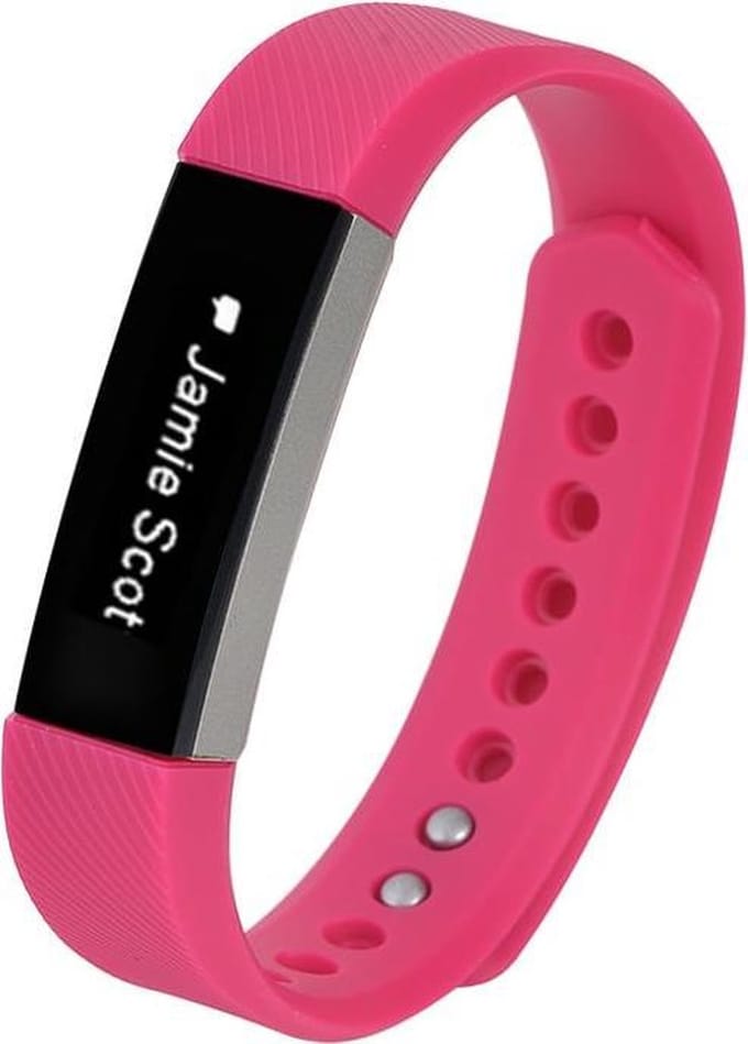 watchbands-shop.nl Siliconen bandje - Fitbit Alta (HR) - Roze - Small