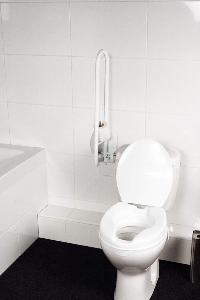 Inklapbare Veiligheidsbeugel voor Badkamer en Toilet met Rolhouder