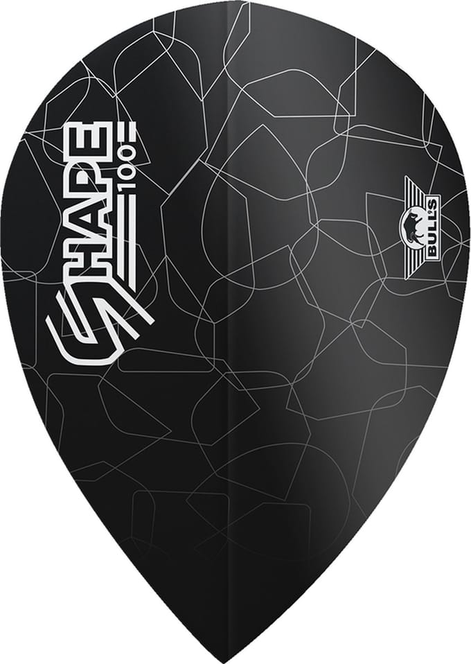 Bull's shape 100 Pear black dartflight