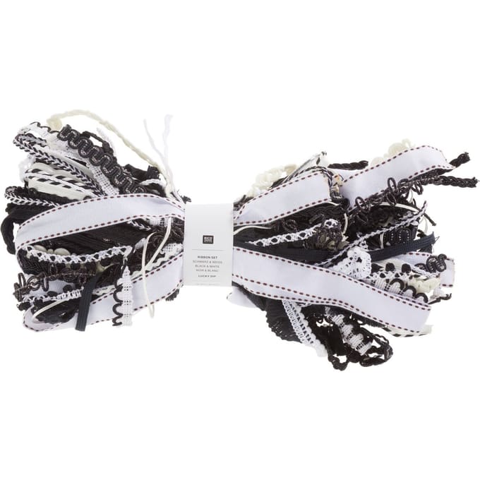 Rico Design Linten set "Lucky dip", Zwart-Wit