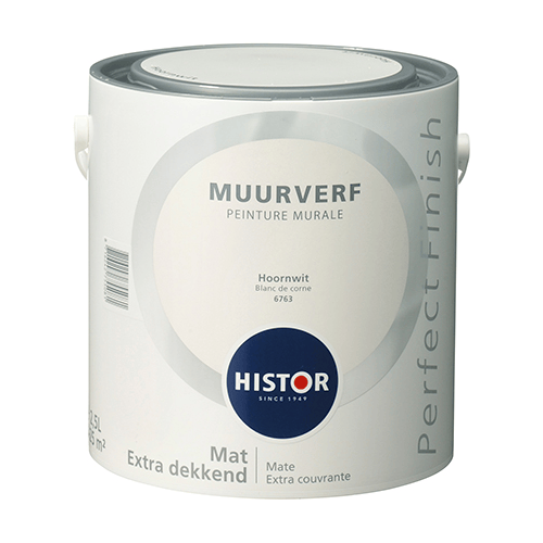 Histor Perfect Finish Muurverf Mat - Hoornwit - 2,5 liter