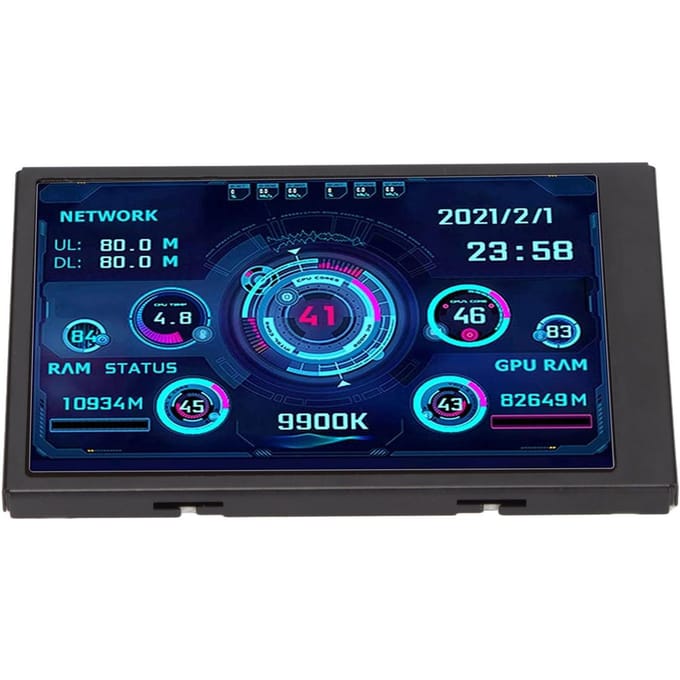 3.5in IPS USB Mini Scherm AIDA64 PC CPU RAM Data Monitor PC Sensor Paneel Display Temperatuur Monitor Computer Temp blue
