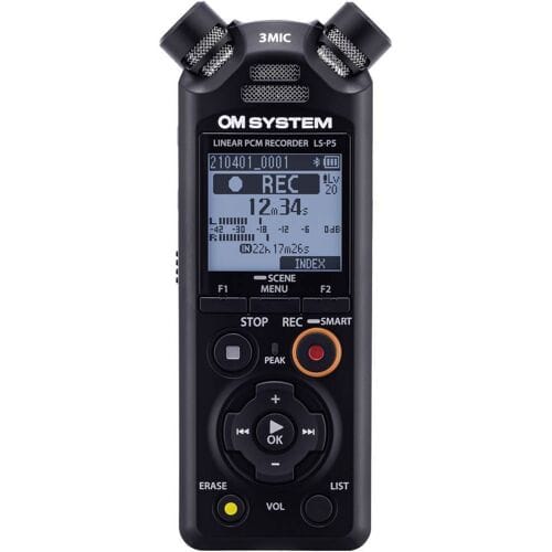 OM System LS-P5 - Field recorder - Mobiele audiorecorder - Zwart