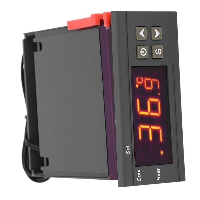 STC 1000 Contrôleur de Température Module de Contrôle de Thermostat Numérique pour Fermenteurs Réfrigérateurs 110 black