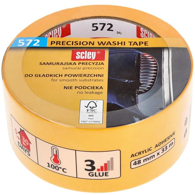 Schilders Professionele Afplaktape voor Precisiewerk 48 mm x 33 m