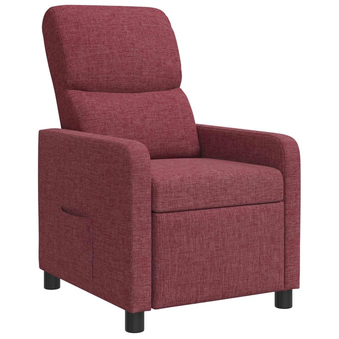 vidaXL - Recliner - Wijnrood - Polyester