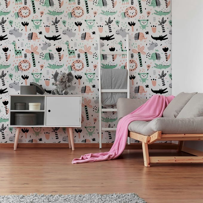 Behangsticker - EXOTISCHE DIEREN - 60x60cm