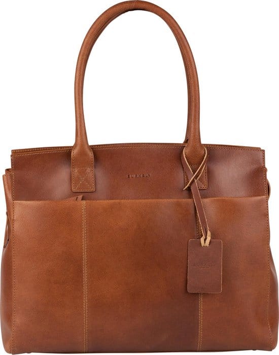 Burkely Fundamentals Vintage Doris Laptopbag 15.6'' - Laptoptas - Volwassenen - Cognac