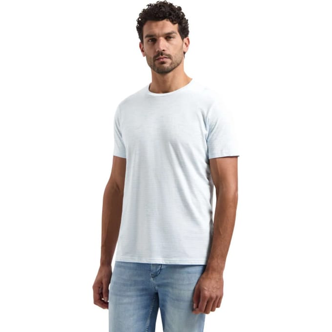 No Excess T-shirt crewneck striped sky