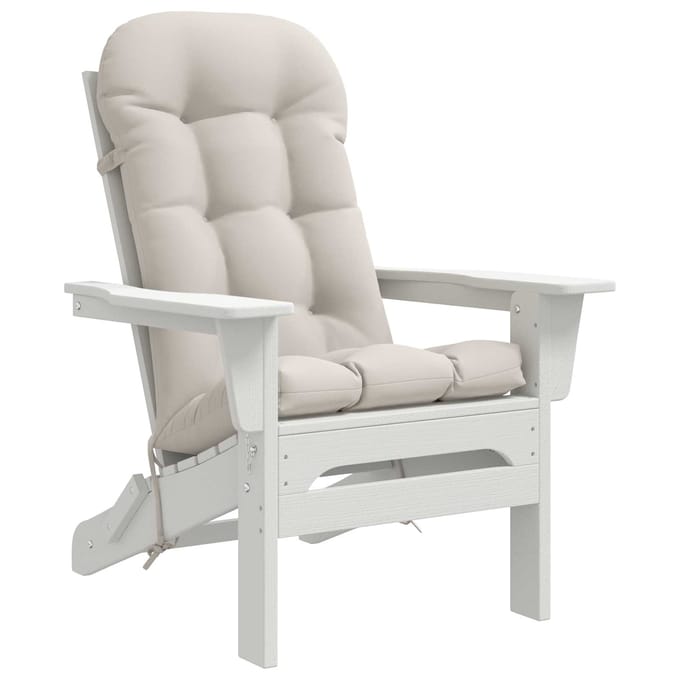 vidaXL - Zon - Ligzitzak - Kussen - PUTTEN - 100% - Polyester - Wit - 48 - x - 112 - x - 10 - cm