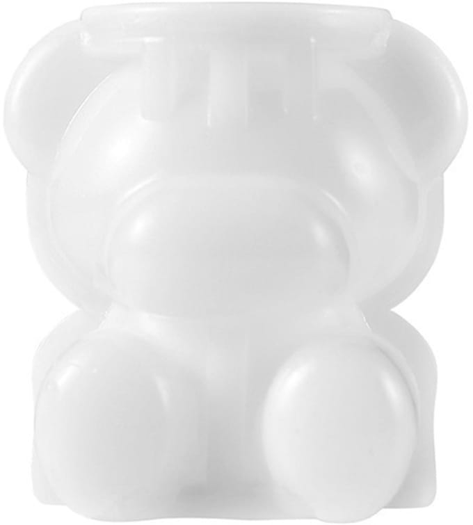 3D ijsvorm (beer) – 4 stuks, siliconen, voor fondant en hars