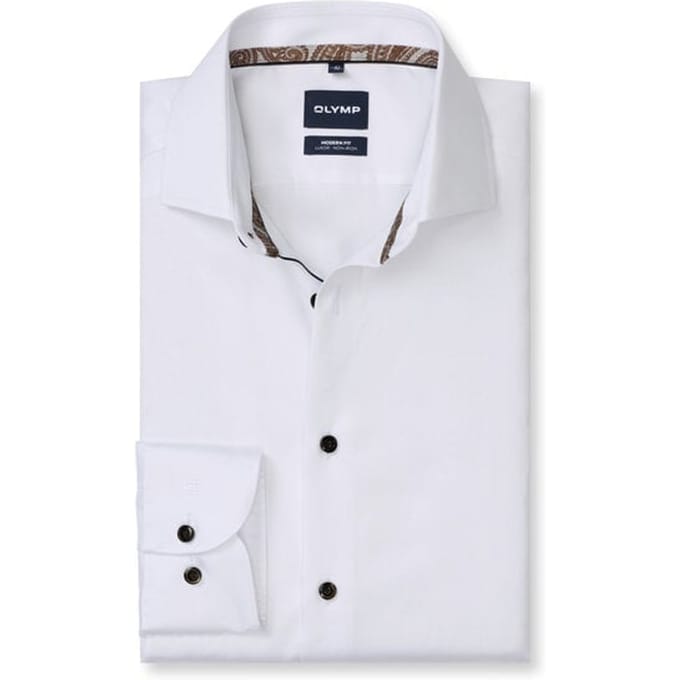 OLYMP Luxor Overhemd, Modern Fit, Royal Kent, Wit