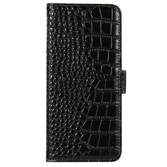 Mocaa Samsung Galaxy A25 Croco Book Case Leer Zwart
