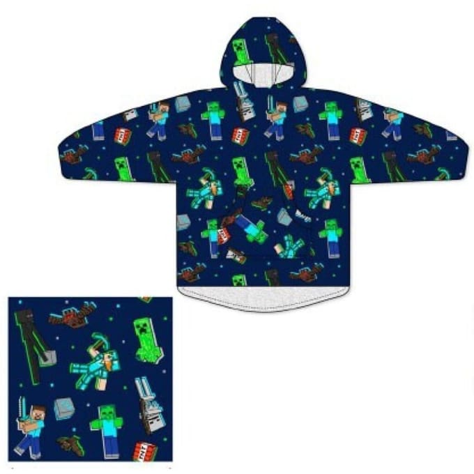 Minecraft hoodie deken
