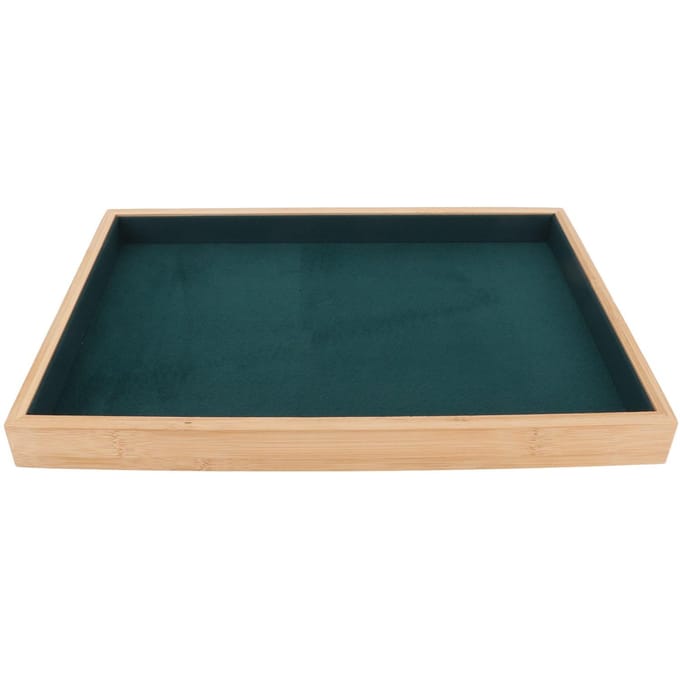 Houten Sieradenbak Klassiek Elegant Krasbestendig Multifunctioneel Sieradendisplay Bakken voor Oorbellen groen