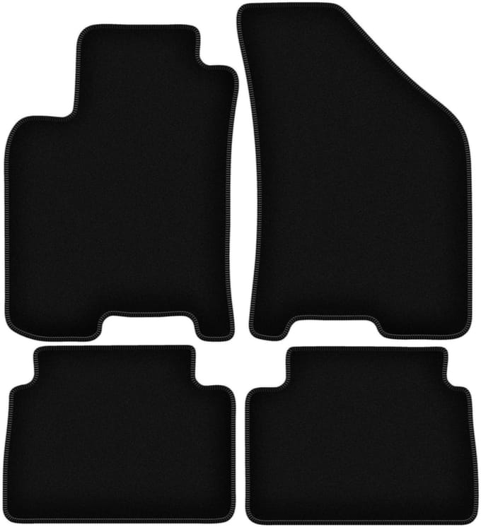 BASIC zwarte veloursmatten voor: Daewoo Lanos sedan, hatchback (1997-2004)