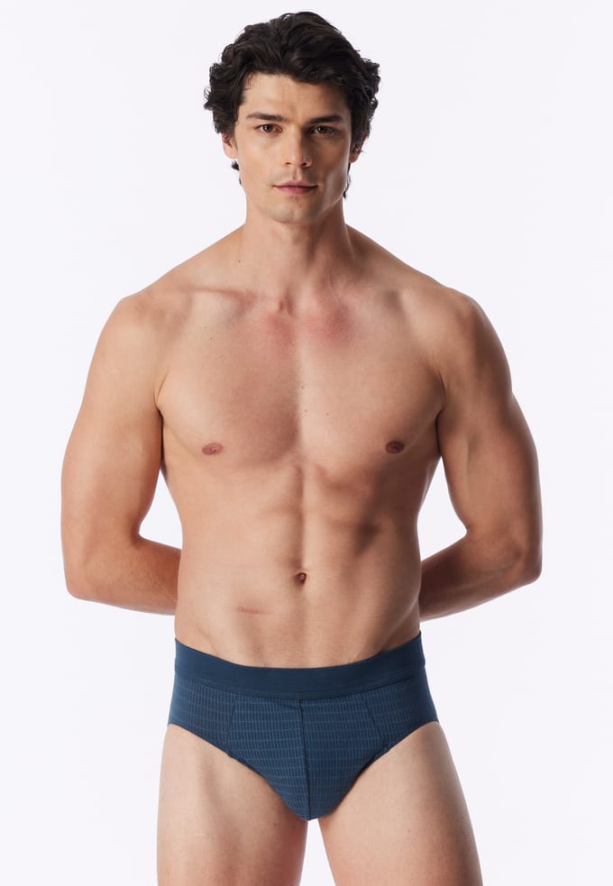 Minislip met patroon, diepblauw - Comfort Fit 7