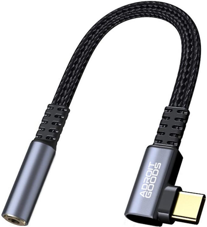 AdroitGoods USB C naar Aux Adapter - USB C naar Headphone Jack - USB C naar Aux Headphone Jack