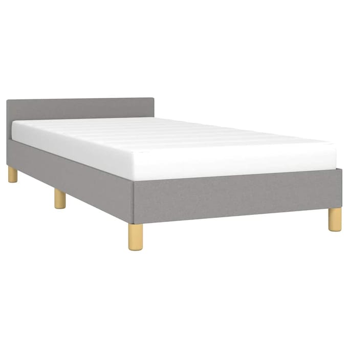 vidaXL - Bedframe - zonder - matras - 80x200 - cm - stof - lichtgrijs
