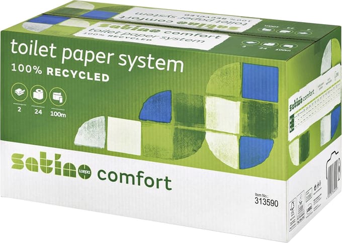 Satino by WEPA - Toiletpapier Satino Comfort 2-laags 100m doprollen 24 stuks