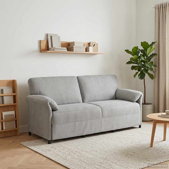 vidaXL - 3-Zits - Sofa - Lichtgrijs - 198 - x - 83 - x - 95 - cm - Fluweel