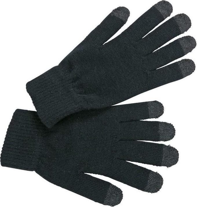Myrtle Beach Volwassenen Unisex Touch Screen Gebreide Handschoenen (Zwart)