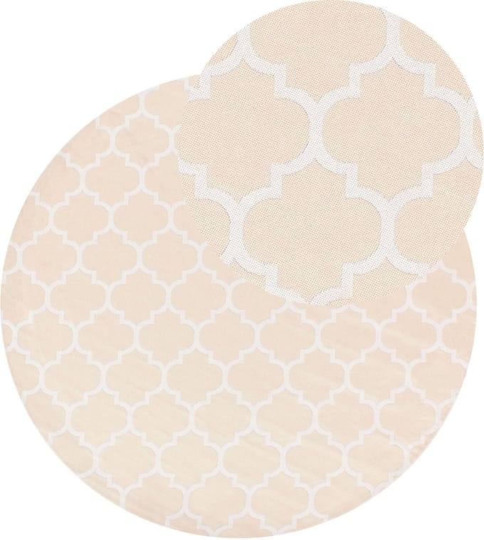 MOSORE - Outdoor vloerkleed - Beige/Wit - 160 cm - Polypropyleen