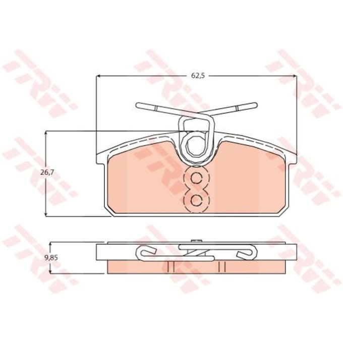 Remblokset TRW GDB2165, achter