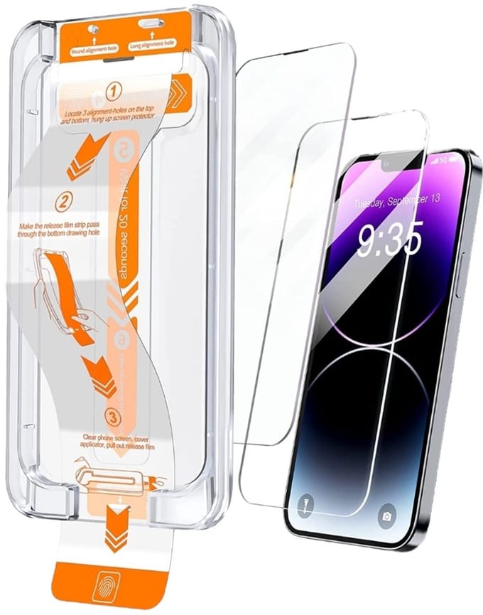 EtuiTab Serie - Gehard Glas Bescherming - iPhone 14 Pro - 9H Hardheid - Oleofobe Coating