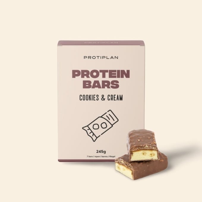 Protiplan - Protein Bars Cookies & Cream - 7 x 35 g - Eiwitrepen - Koolhydraatarm