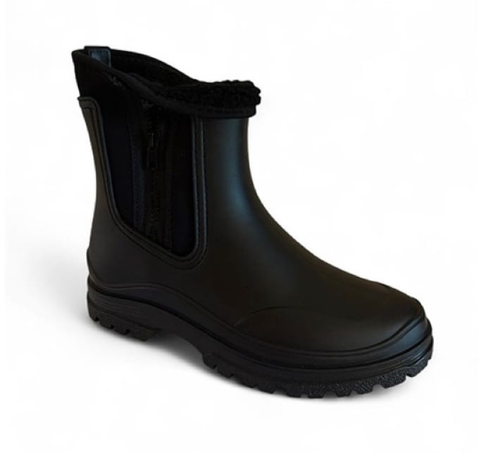 Gevavi Boots - Jara dameslaars pvc/ neopreen met rits gevoerd - zwart - maat 37