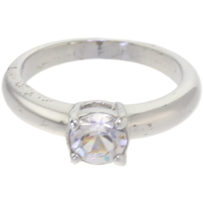 Behave – ring – Transparant – Zilverkleur – Solitaire stijl – Kristalsteen – Tijdloos
