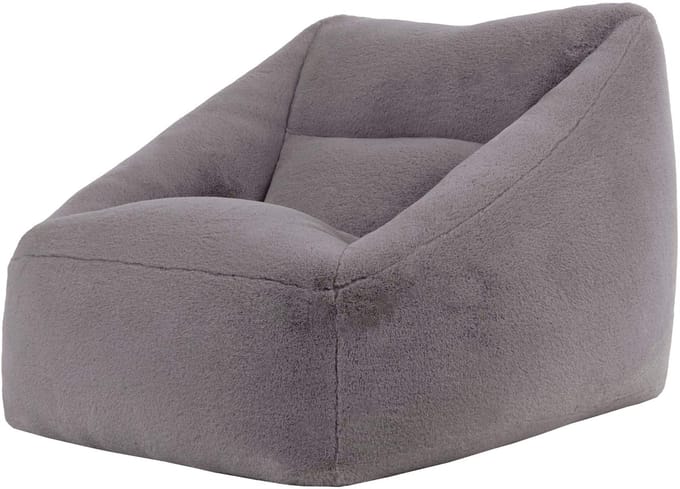 icon - Natalia XL Zitzak Fauteuil - Fluffy Pluche Imitatiebont - Grijs